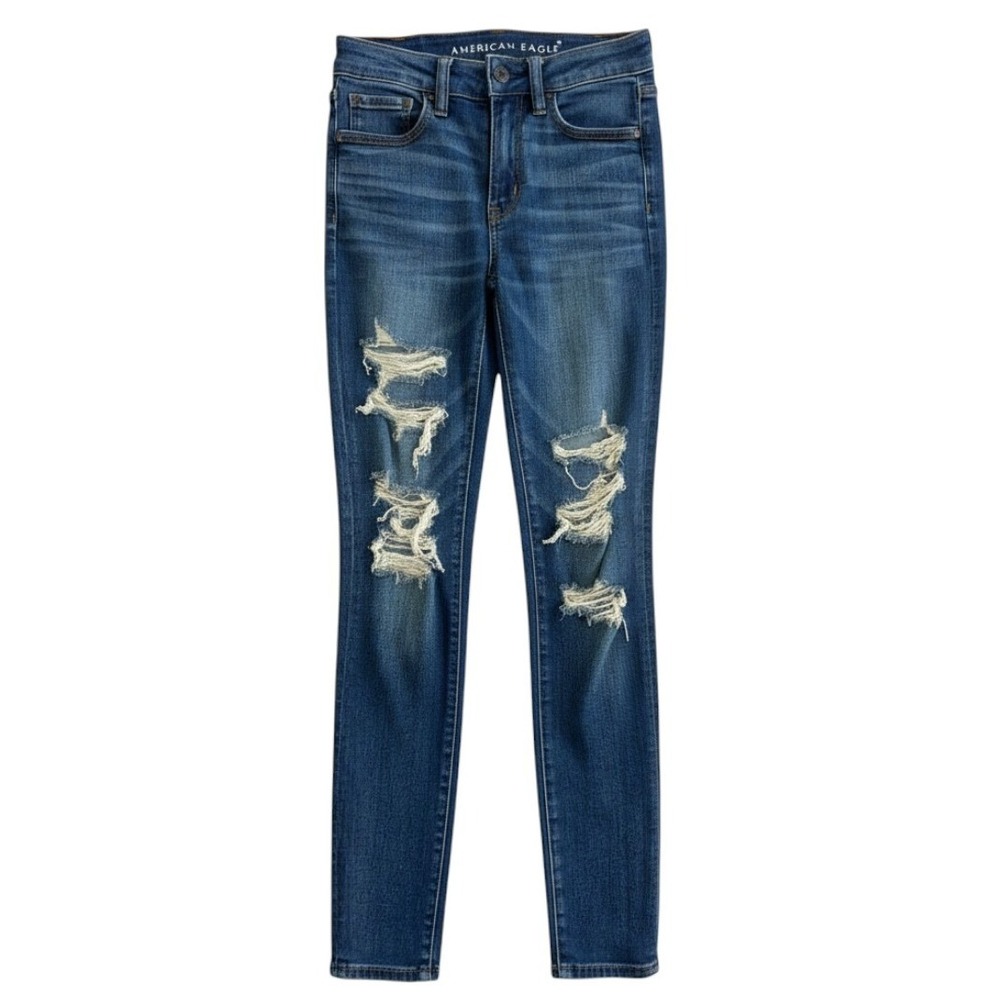 American Eagle Ne(x)t Level Stretch Distressed Super Stretch Jeggings 2 Short